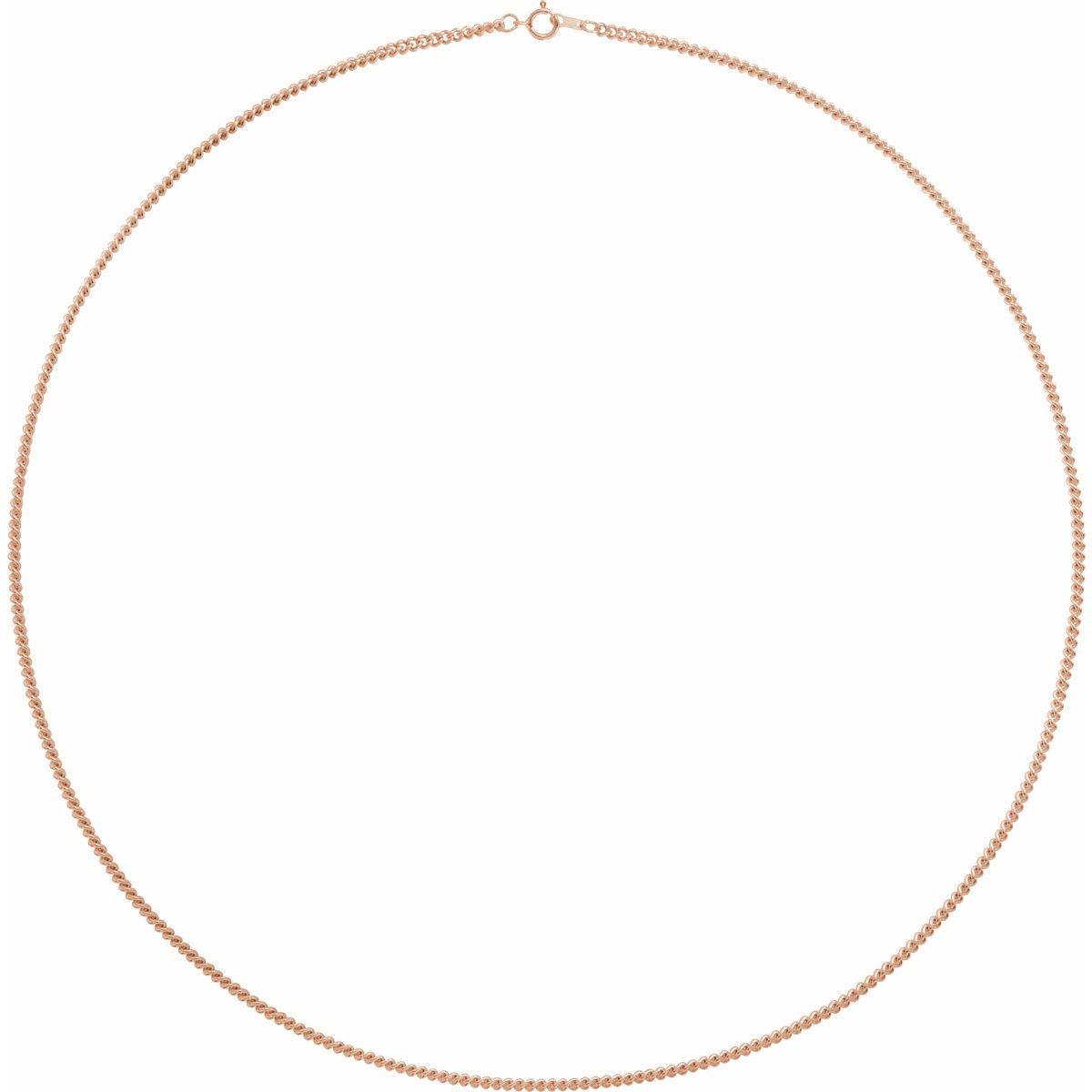 2.25 mm Curb Chain in 14k rose gold