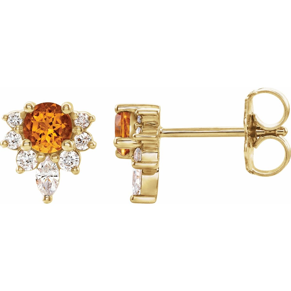 1/2 CTW Natural Diamond Earrings in 14k rose gold