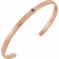 Lab-Grown Alexandrite Cuff Bracelet in 14k rose gold