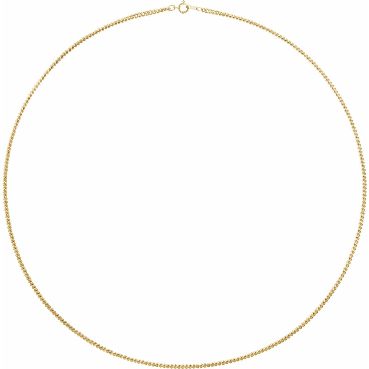 2.25 mm Curb Chain in 14k yellow gold