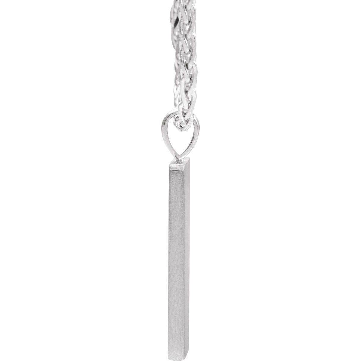 1/5 CTW Natural Black Diamond Geometric Necklace in 14k white gold