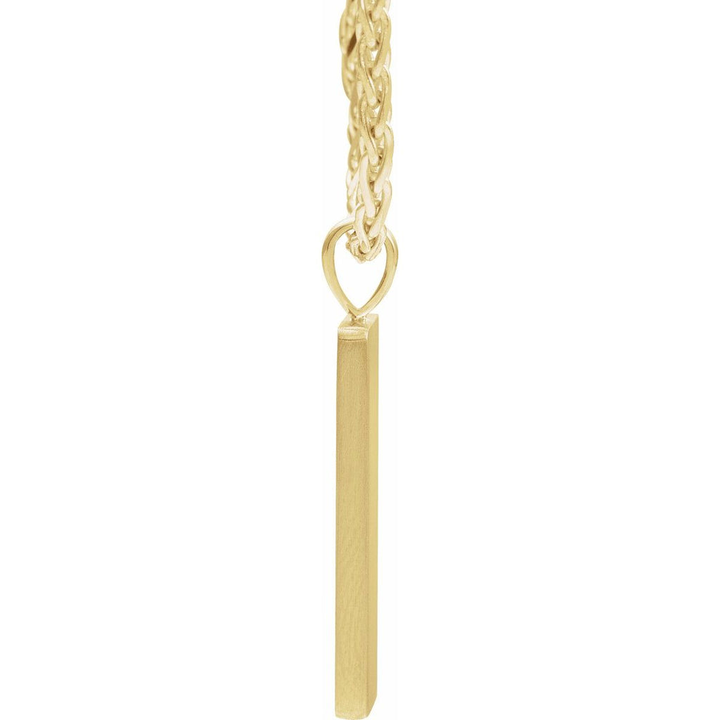 1/5 CTW Natural Black Diamond Geometric Necklace in 14k yellow gold