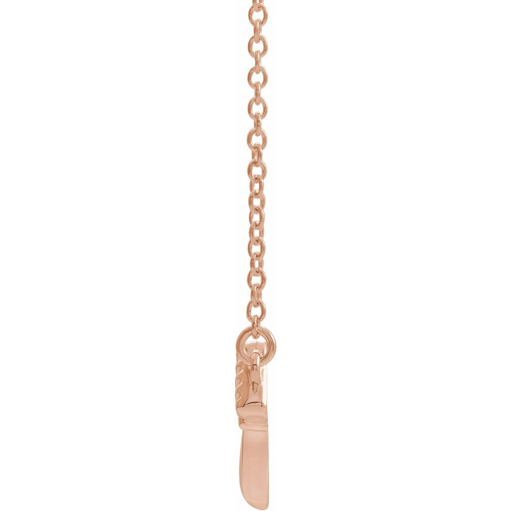 Claddagh Necklace in 14k rose gold