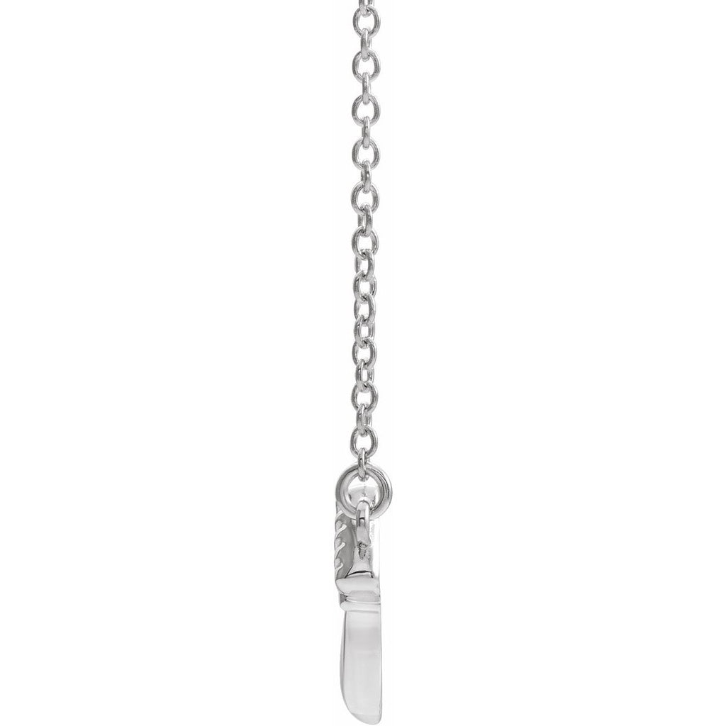 Claddagh Necklace in 14k white gold