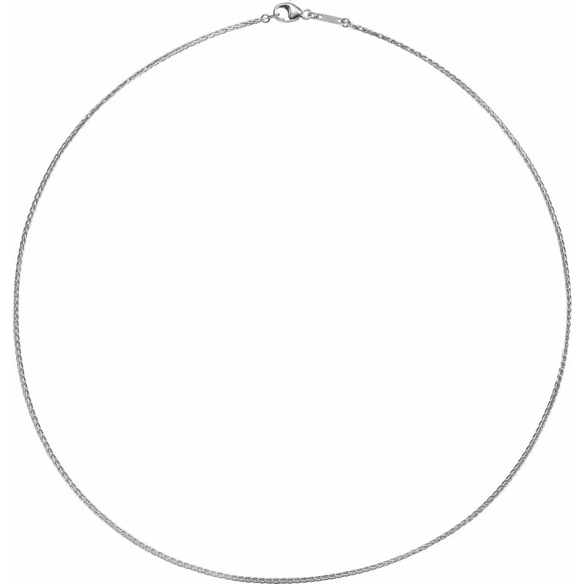 1.2 mm Wheat Chain in platinum