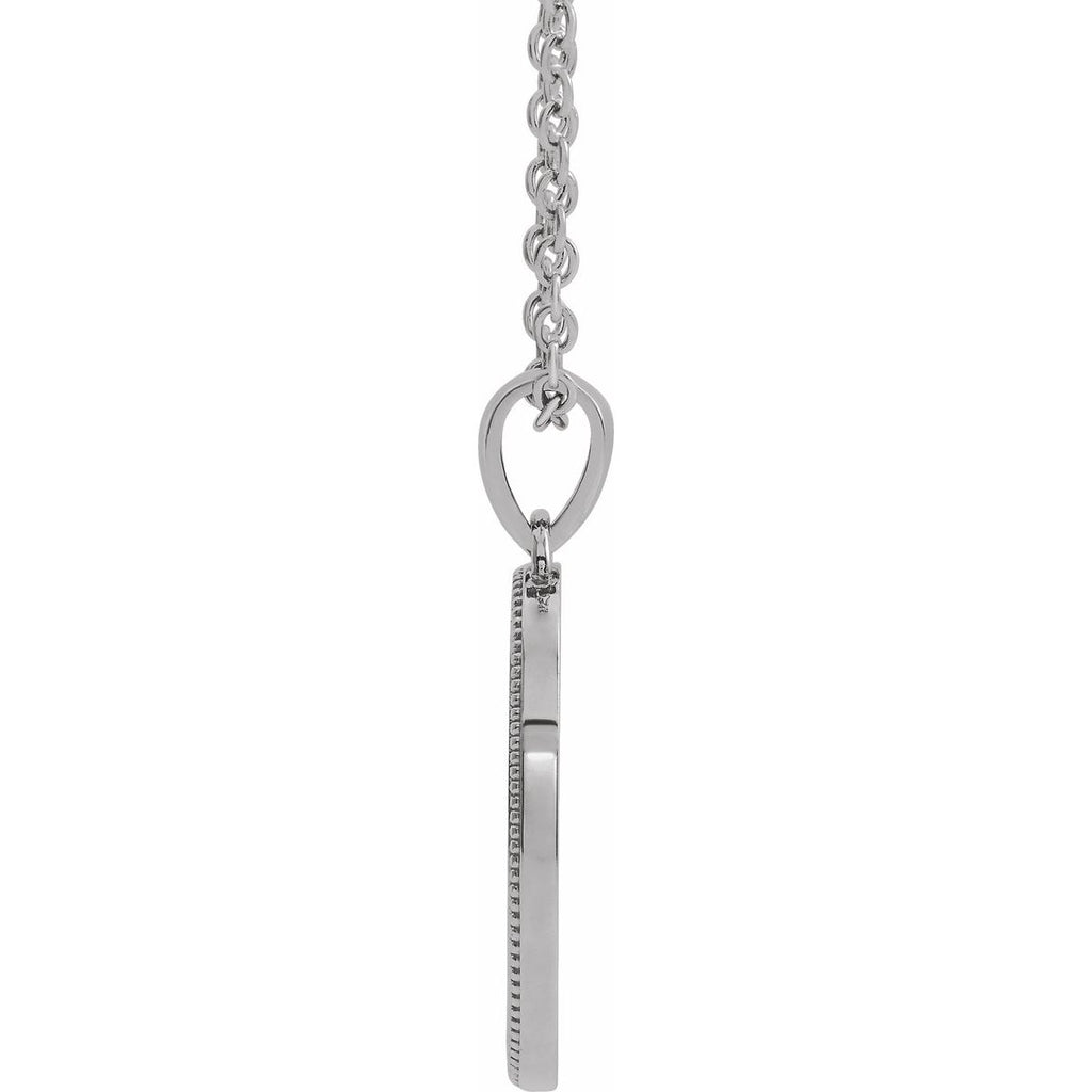Oval Cross Medal Necklace