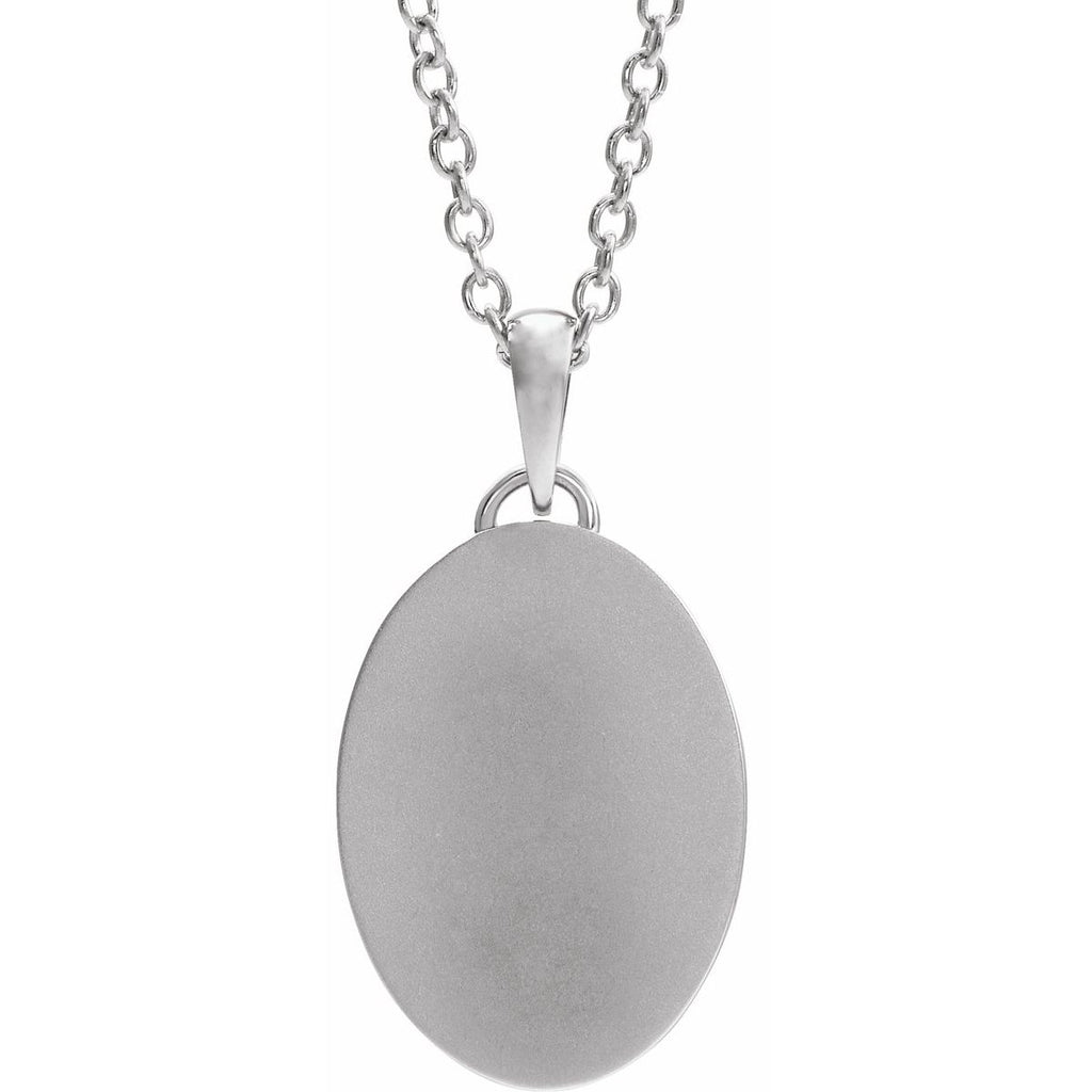 Oval Cross Medal Necklace