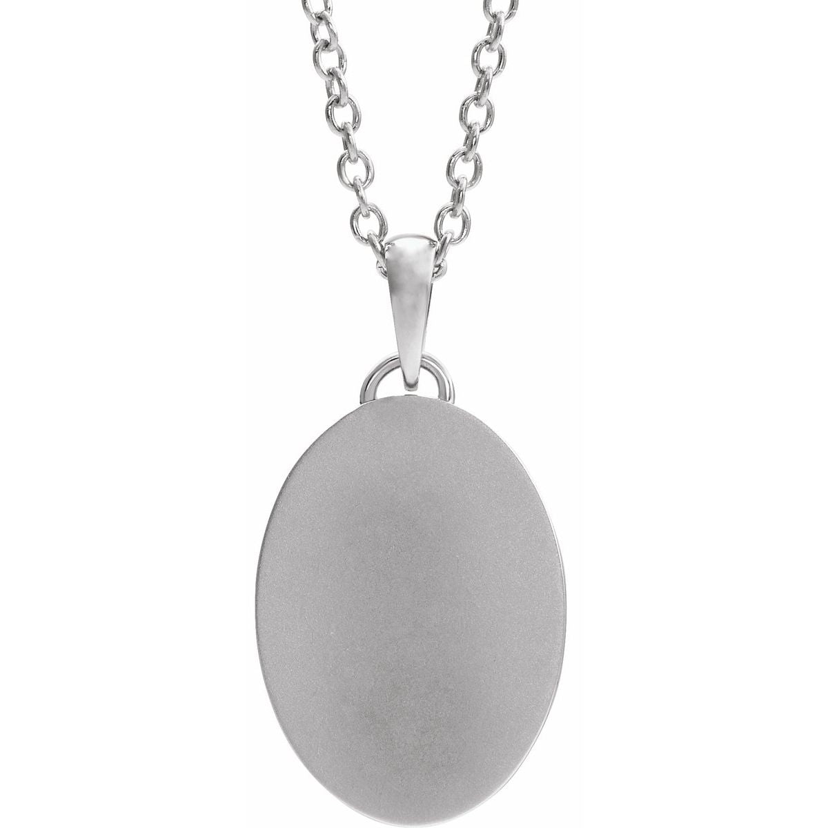 Oval Cross Medal Necklace