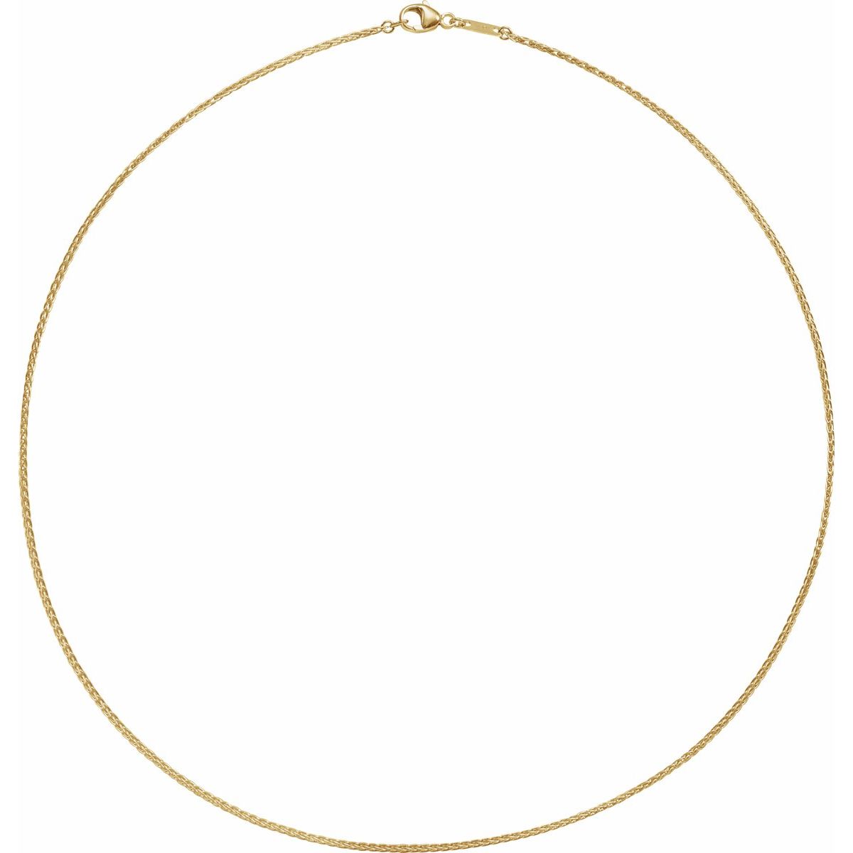 1.2 mm Wheat Chain in 18k yellow gold