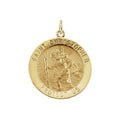 29 mm St. Christopher Medal in 14k yellow gold