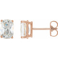 4 CTW Lab-Grown Diamond Stud Earrings in 14k rose gold