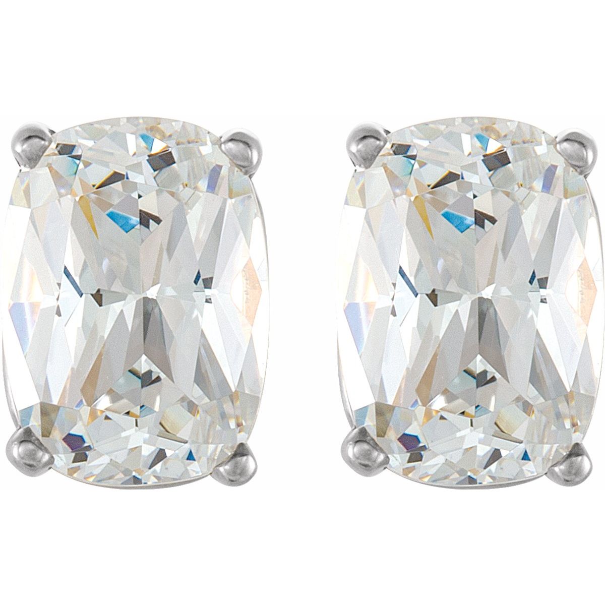 2 CTW Lab-Grown Diamond Stud Earrings in 14k white gold