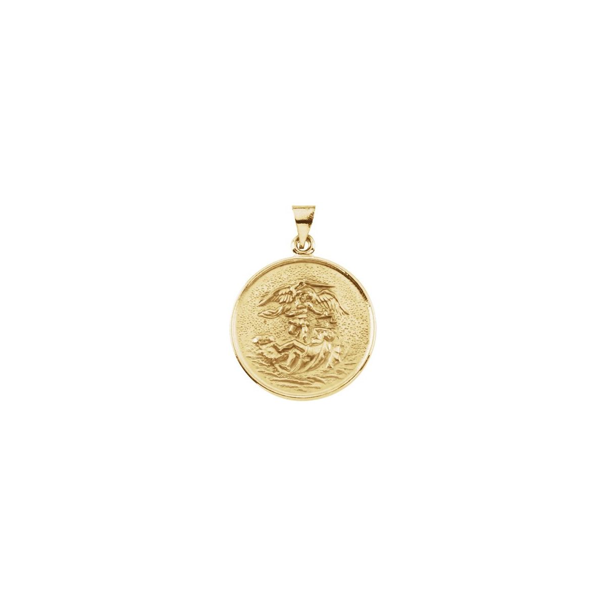 24.5 mm St. Michael Medal in 18k yellow gold