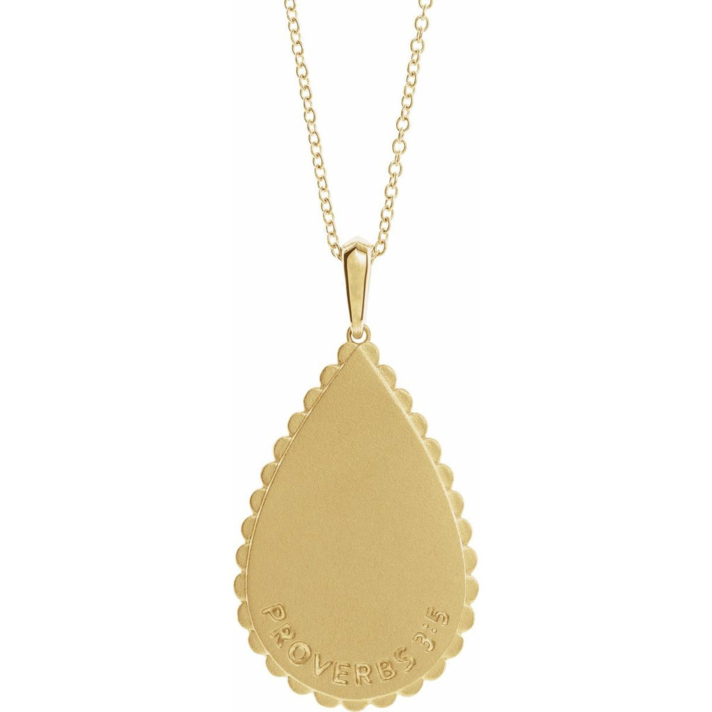 Trust in The Lord Necklace in 14k yellow gold