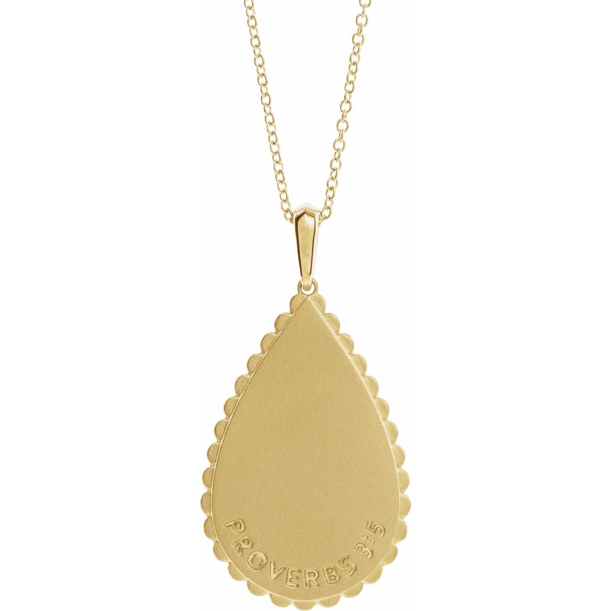Trust in The Lord Necklace in 14k yellow gold