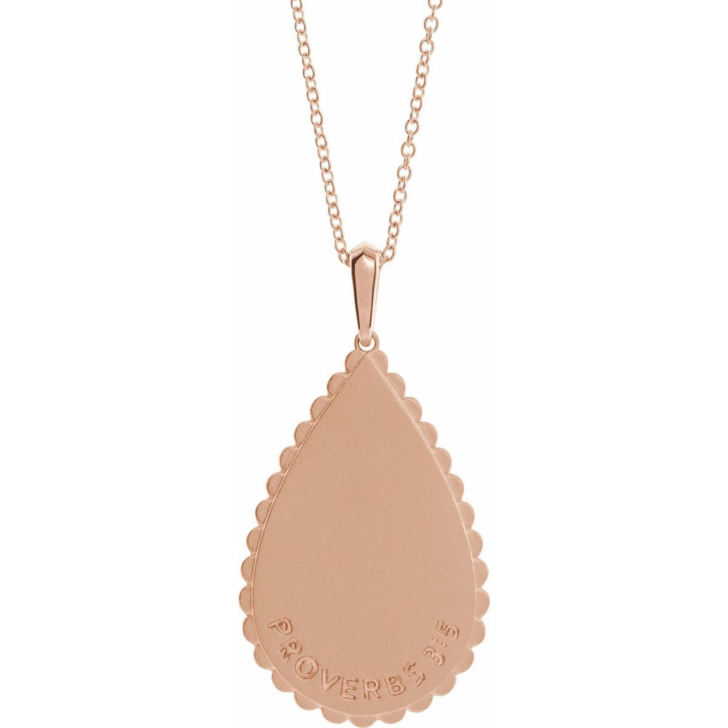 Trust in The Lord Necklace in 14k rose gold