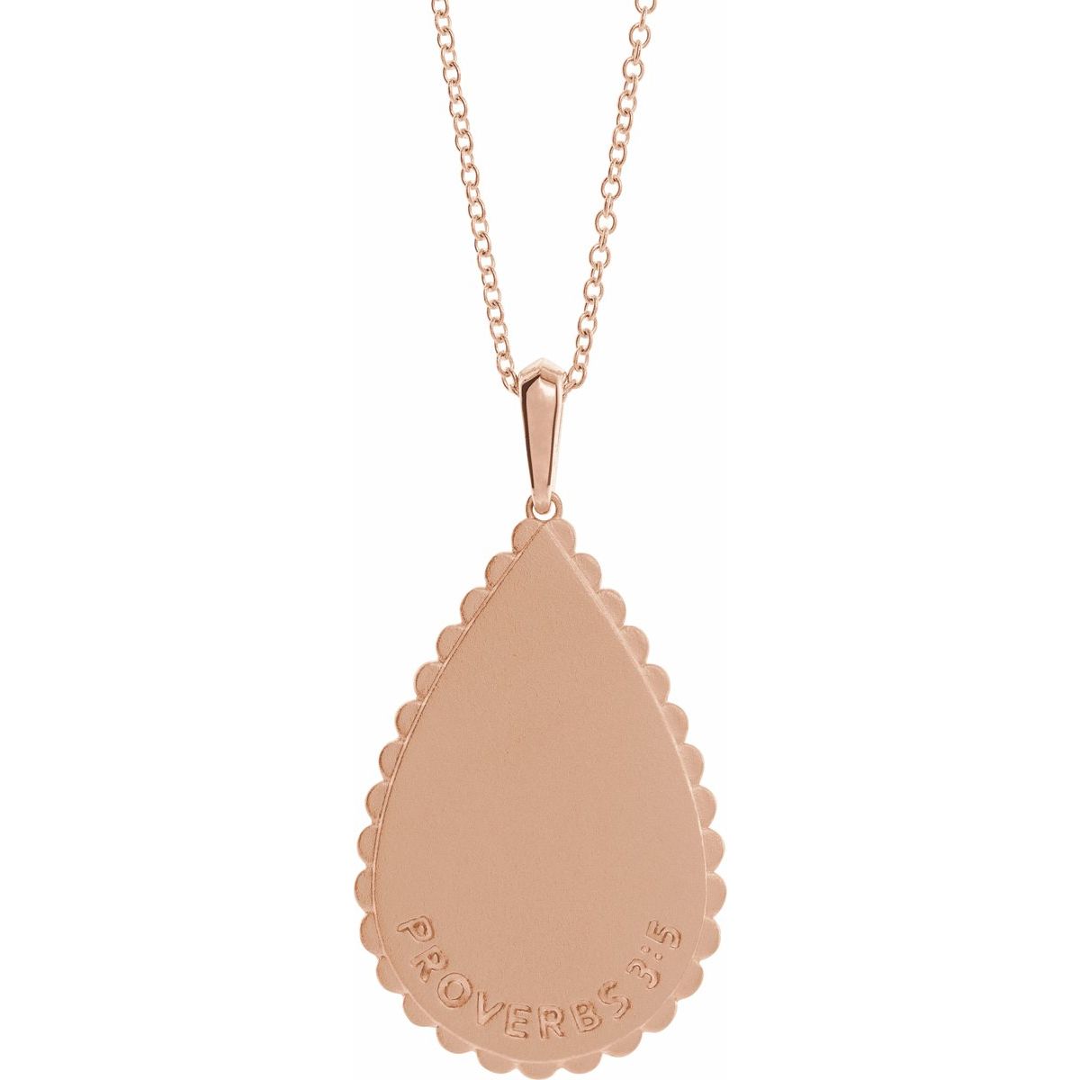 Trust in The Lord Necklace in 14k rose gold