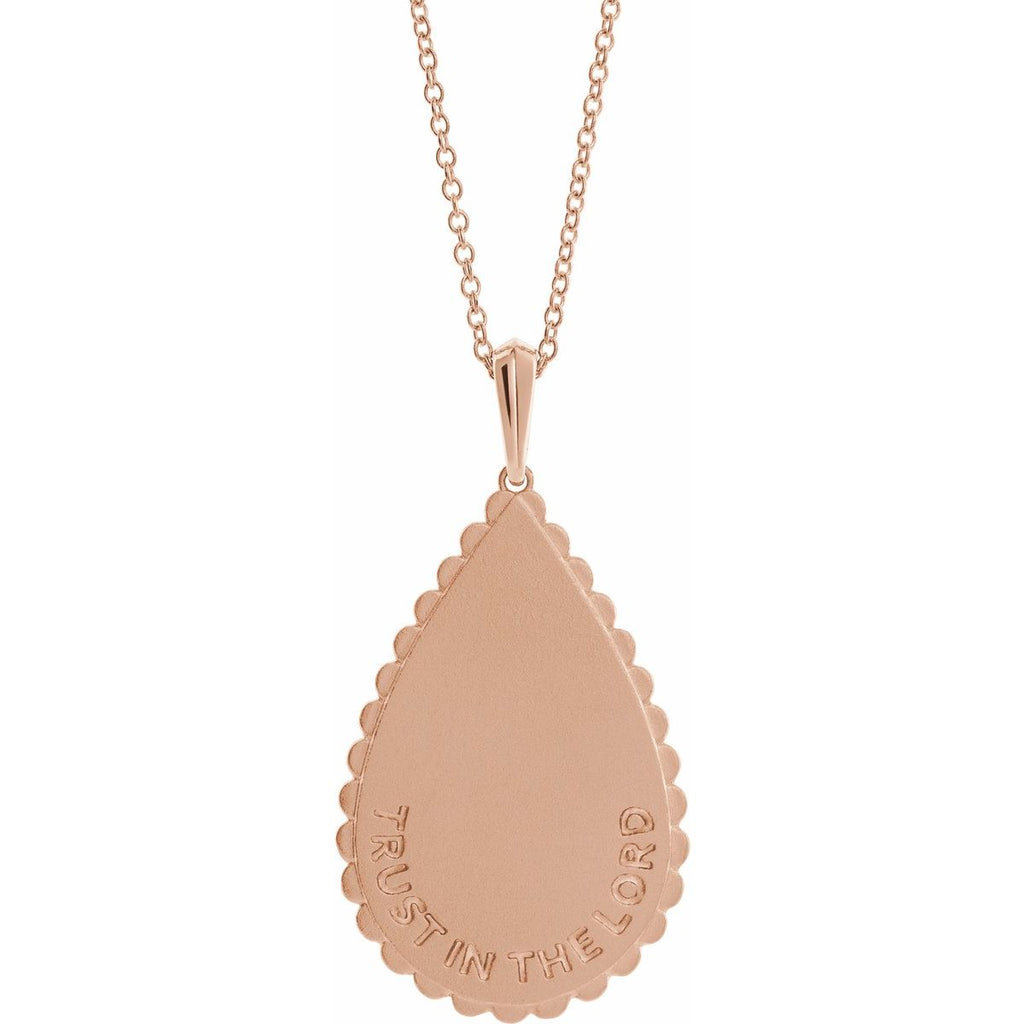 Trust in The Lord Necklace in 14k rose gold
