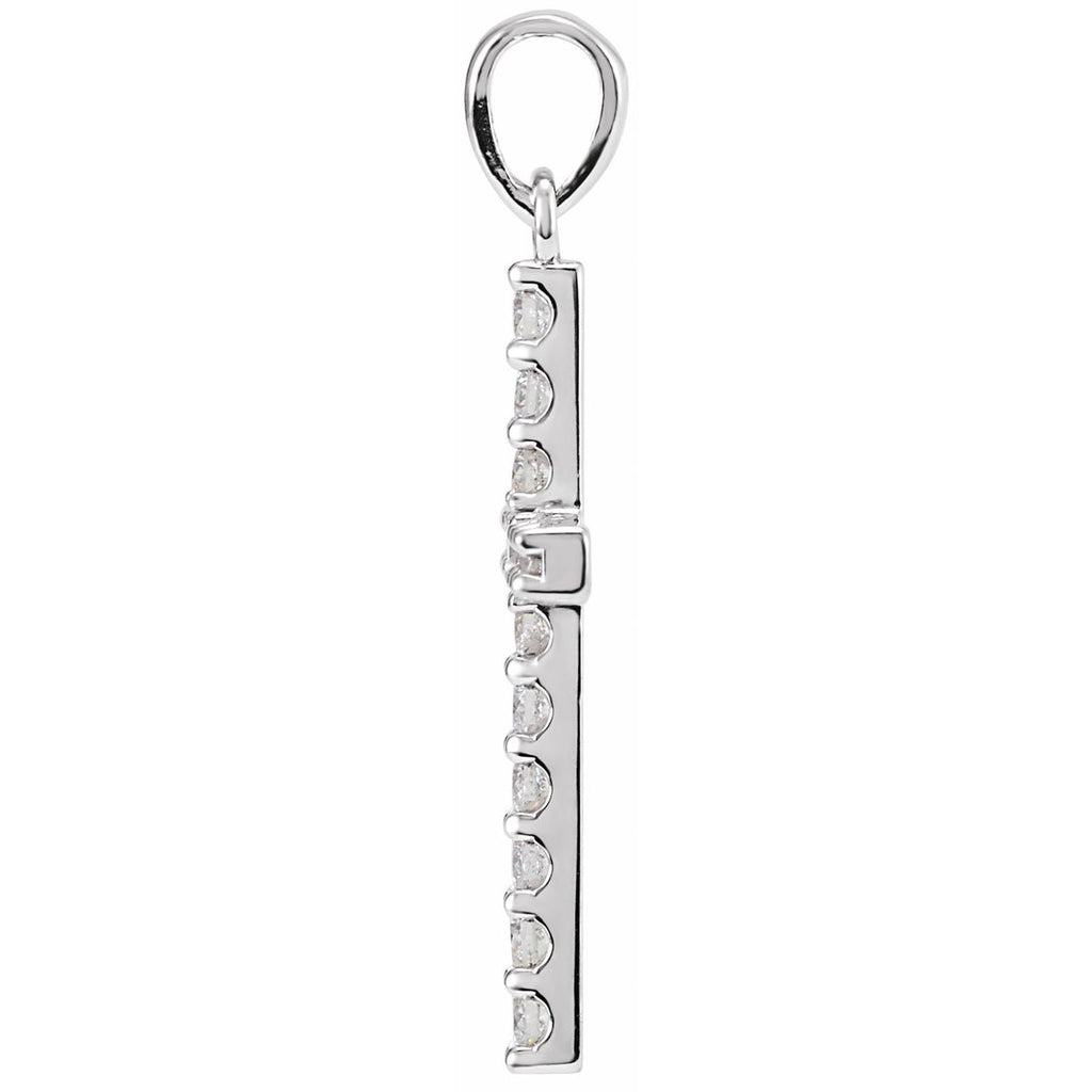 1 3/8 CTW Natural Diamond Cross Pendant