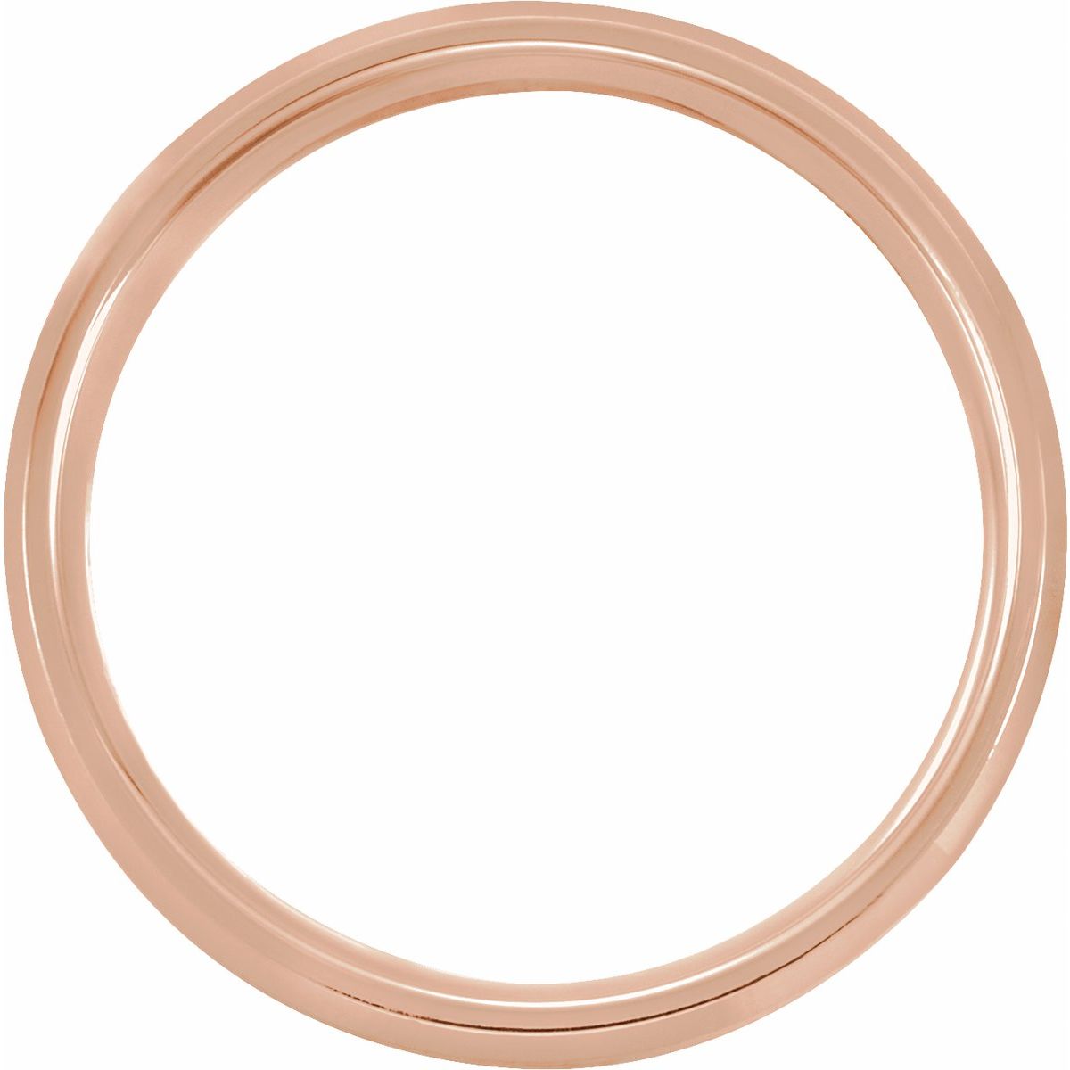 5 mm Beveled-Edge Band With Satin Finish in 14k rose gold
