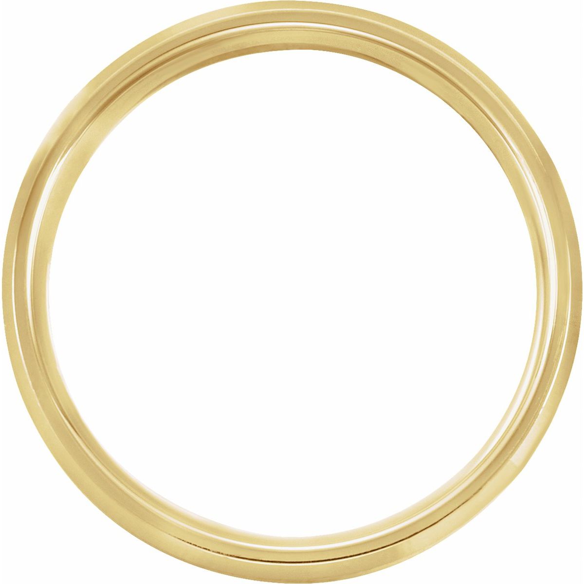 6 mm Beveled-Edge Band With Satin Finish in 14k yellow gold