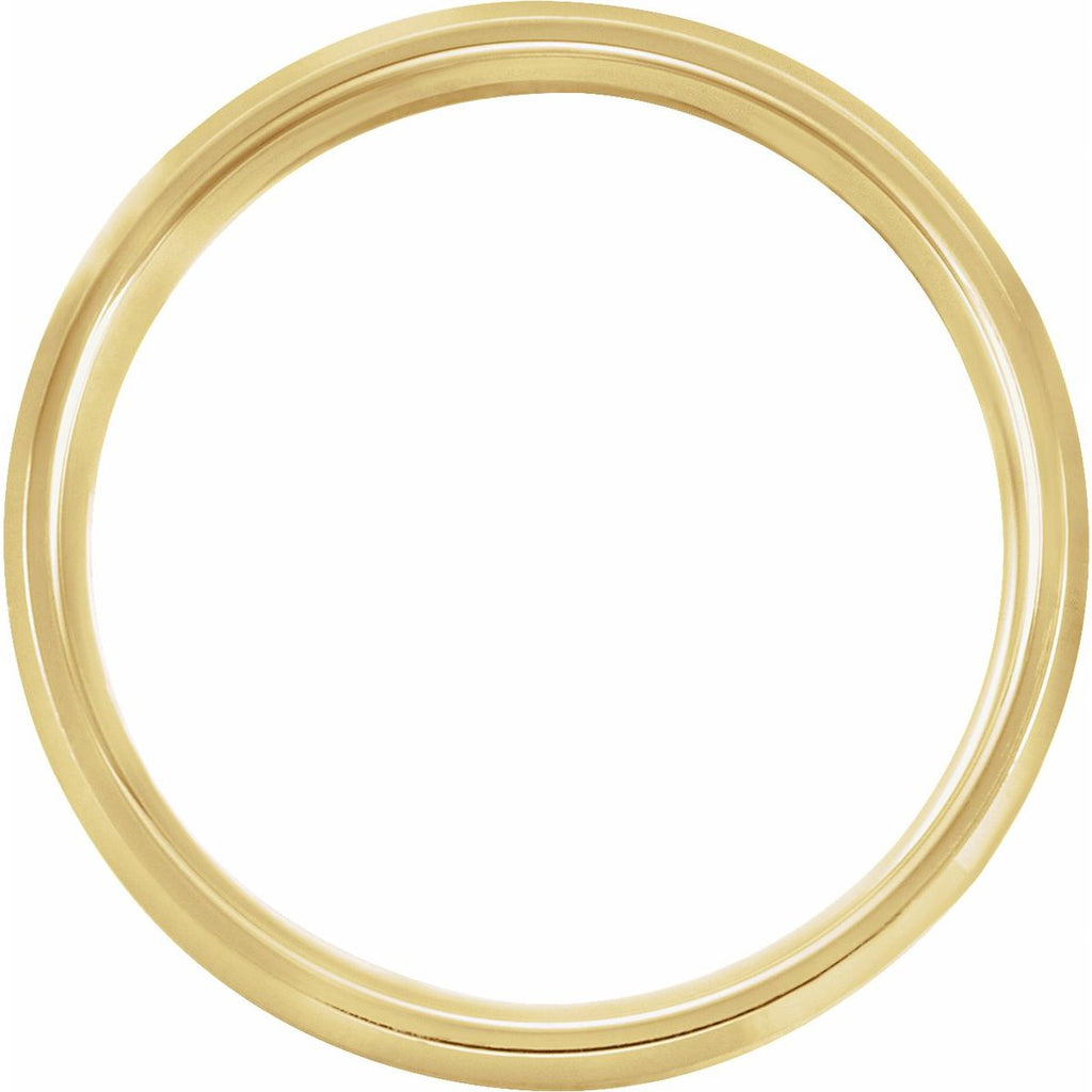 5 mm Beveled-Edge Comfort-Fit Flat Band in 14k yellow gold