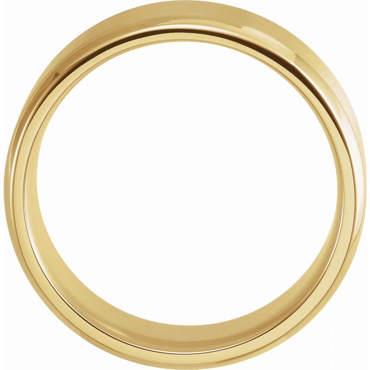 8 mm Beveled-Edge Band With Satin Finish in 14k yellow gold