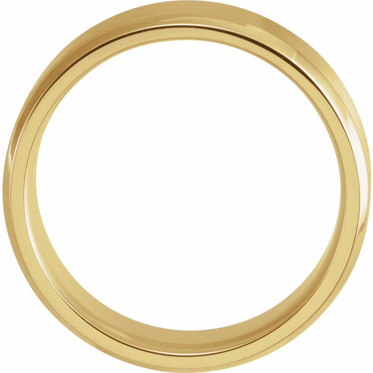 7 mm Beveled-Edge Band With Satin Finish in 14k yellow gold