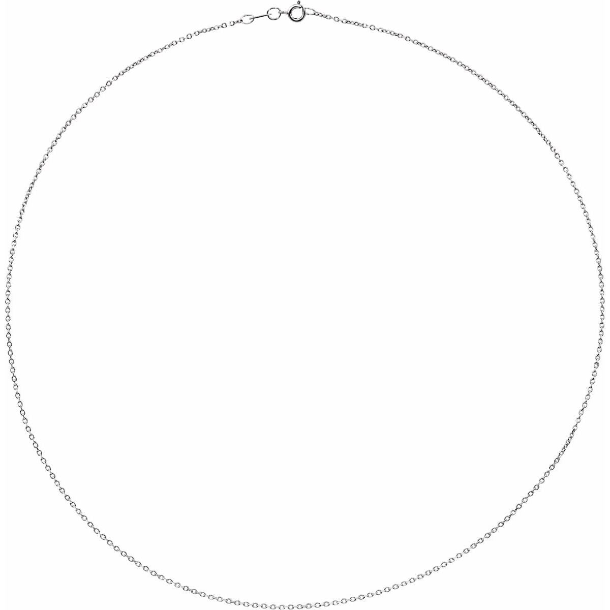 1 mm Diamond-Cut Cable Chain in 14k white gold