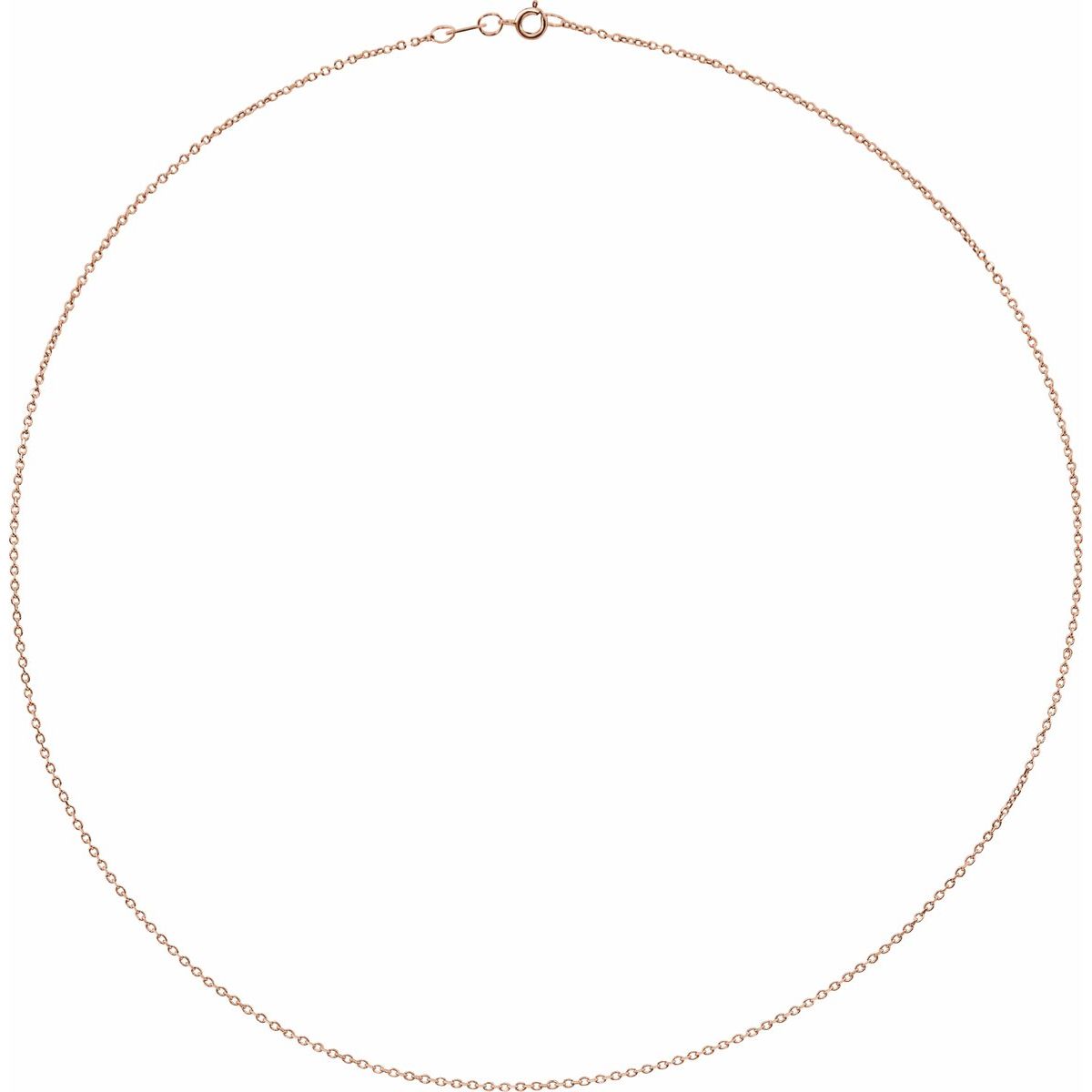 1 mm Diamond-Cut Cable Chain in 14k rose gold