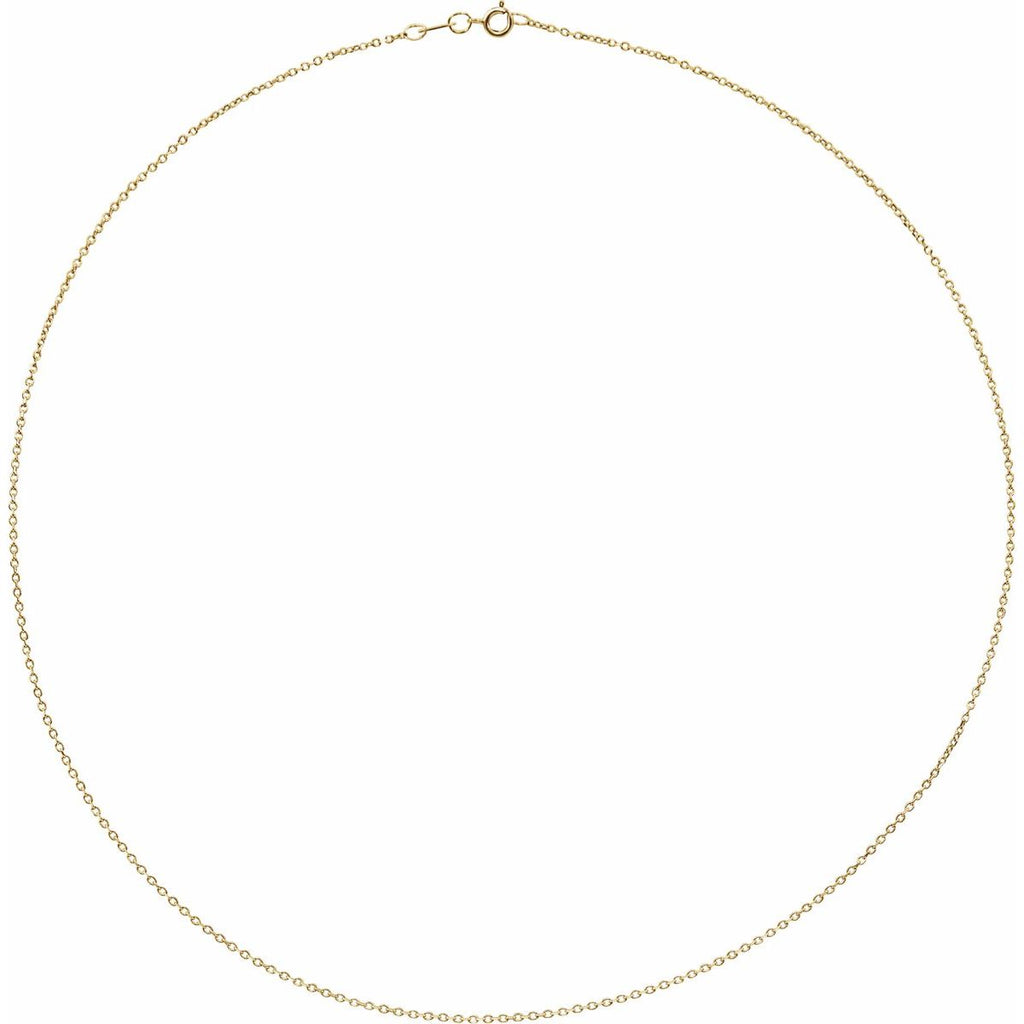 1 mm Diamond-Cut Cable Chain in 14k yellow gold