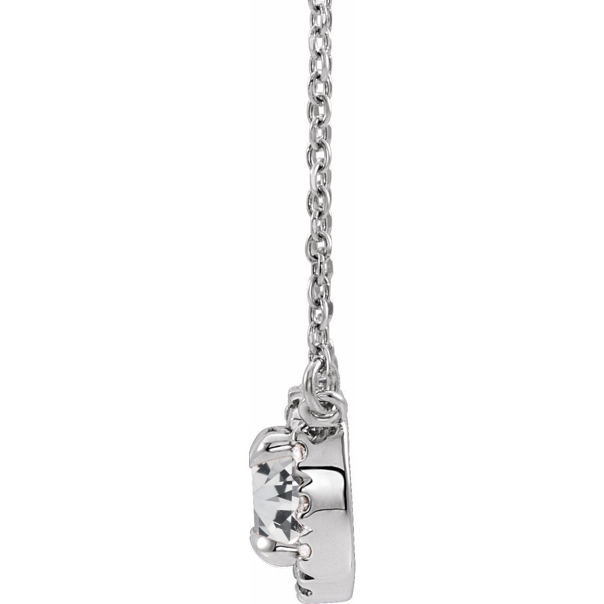 1/5 CTW Natural Diamond Necklace in 14k white gold