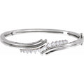 1/2 CTW Natural Diamond Bangle Bracelet in 14k white gold