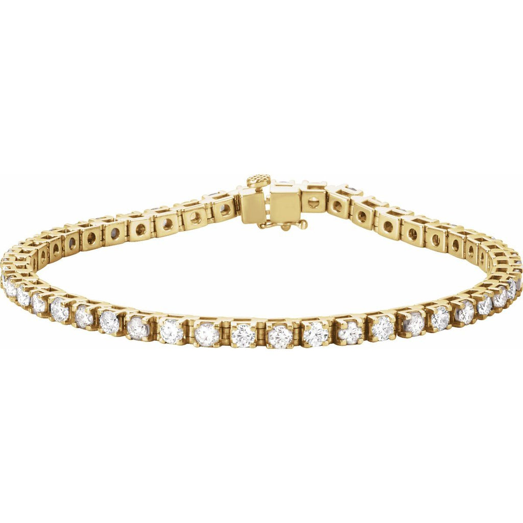 4 3/4 CTW Lab-Grown Diamond Line Bracelet in 14k yellow gold