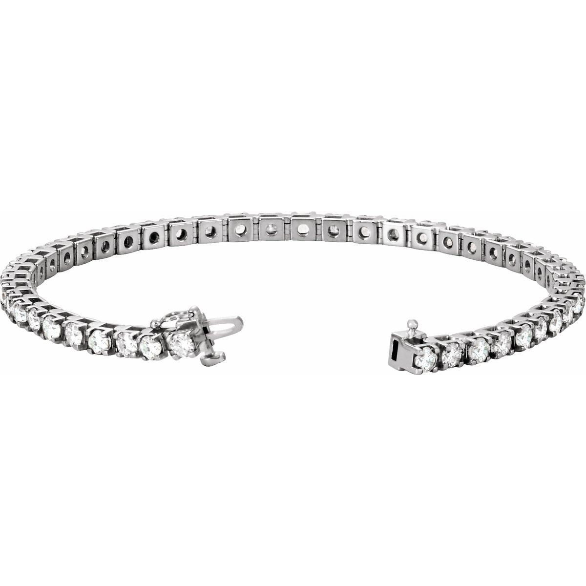 4 3/4 CTW Lab-Grown Diamond Line Bracelet in 14k white gold
