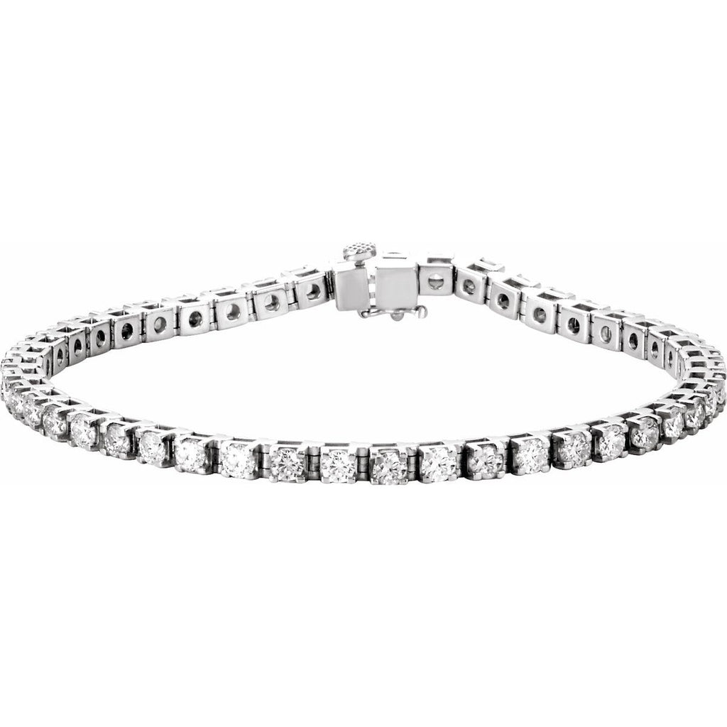 Lab-Grown Blue Sapphire & 2 3/8 CTW Lab-Grown Diamond Line Bracelet