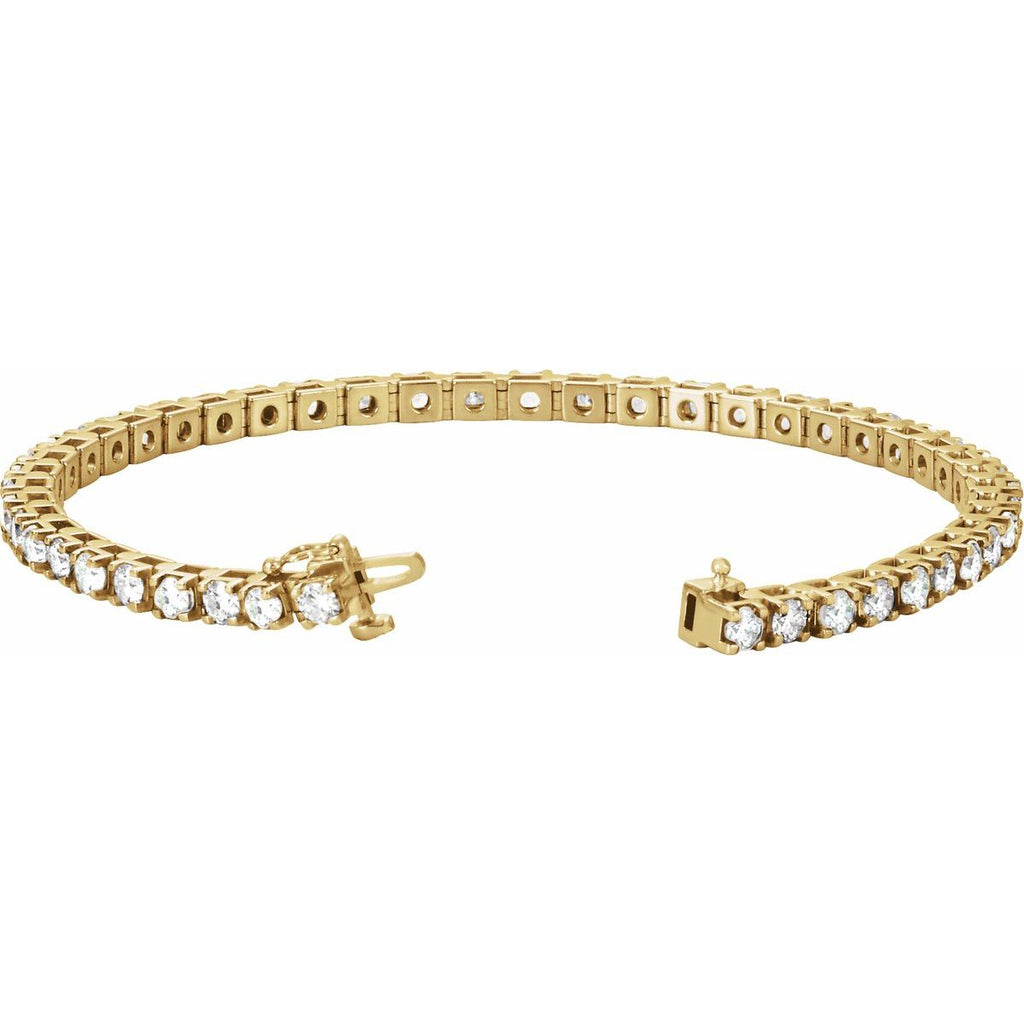 4 3/4 CTW Lab-Grown Diamond Line Bracelet in 14k yellow gold