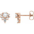 1/2 CTW Natural Diamond Earrings in 14k rose gold
