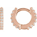 .07 CTW Natural Diamond 8 mm Hoop Earring in 14k rose gold