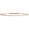 4 CTW Lab-Grown Diamond Stackable Bangle Bracelet in 14k rose gold