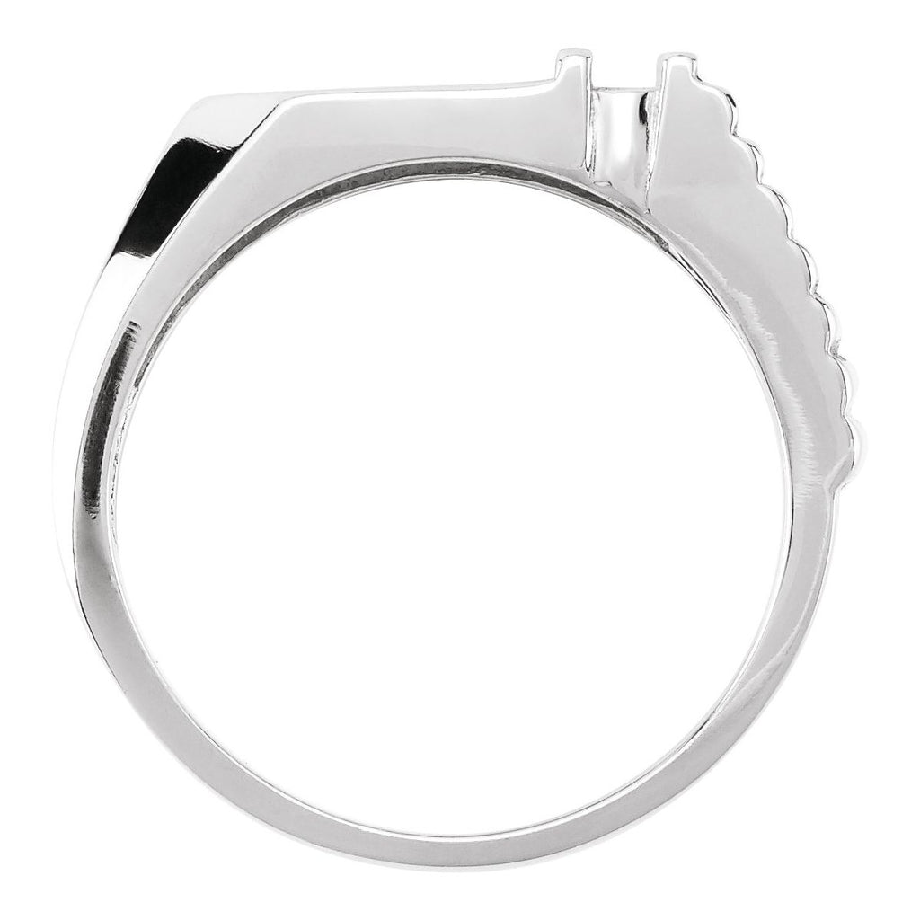 1/5 CTW Natural Diamond Ring 1/5 CTW Natural Diamond 10.5x10 mm Geometric Signet Ring in platinum