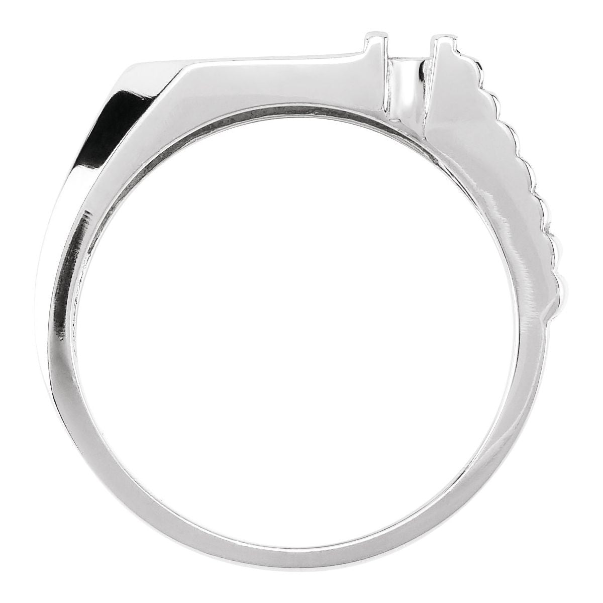 1/5 CTW Natural Diamond Ring 1/5 CTW Natural Diamond 10.5x10 mm Geometric Signet Ring in platinum