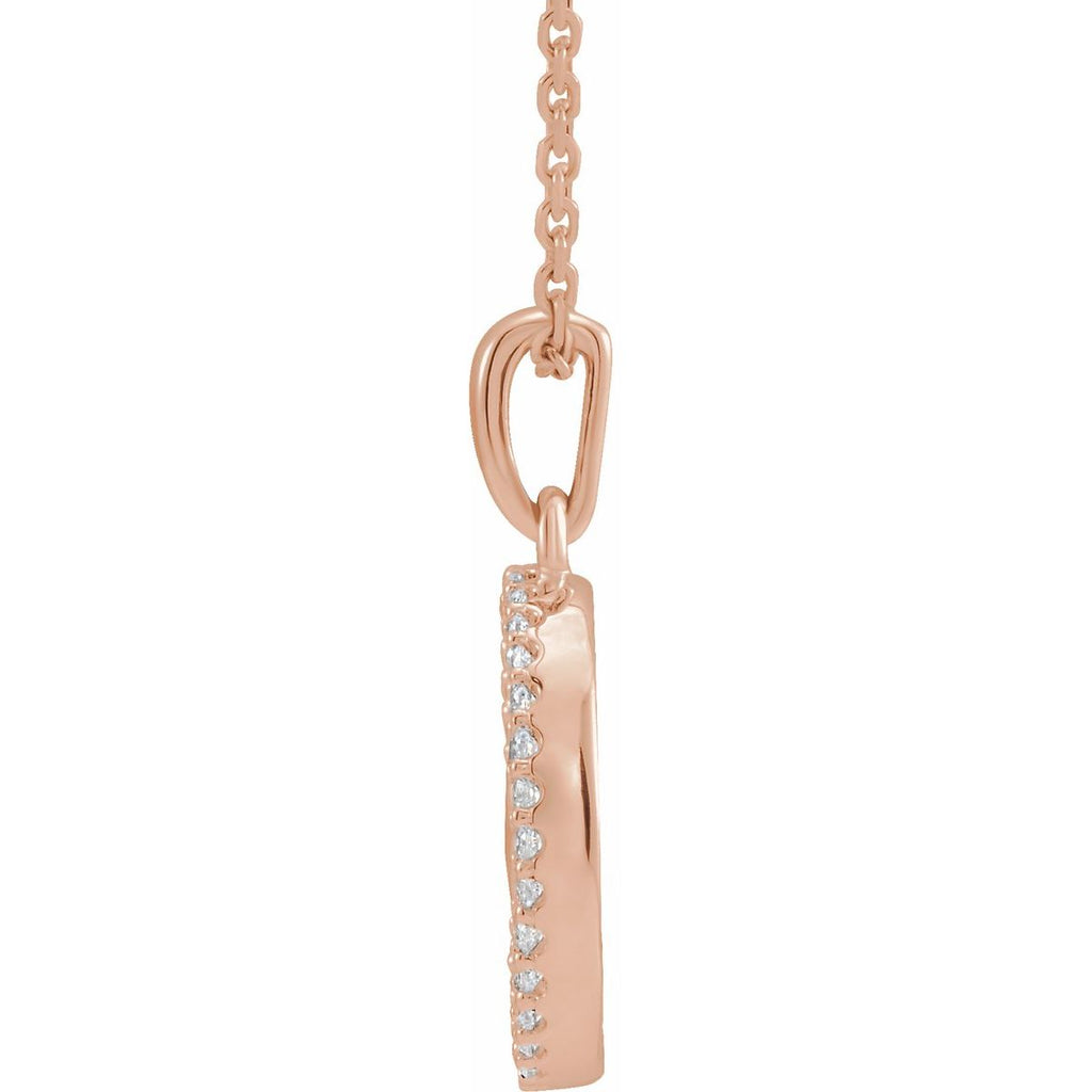 1/5 CTW Natural Diamond Tree Of Life Necklace in 14k rose gold