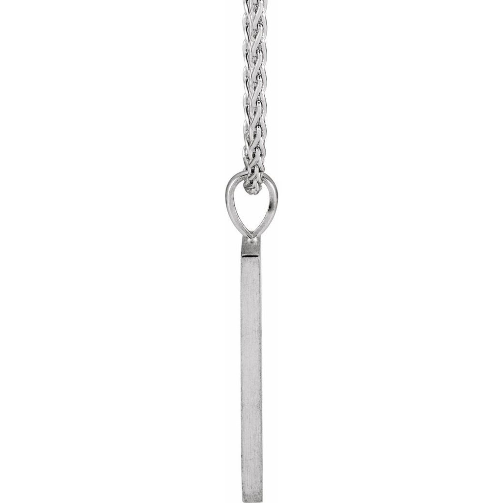1/6 CTW Natural Black Diamond Triangle Necklace in 14k white gold