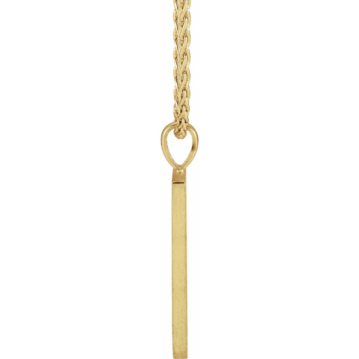 1/6 CTW Natural Black Diamond Triangle Necklace in 14k yellow gold