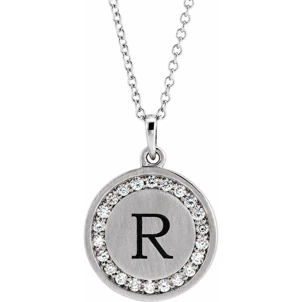 1/5 CTW Natural Diamond Engravable Necklace