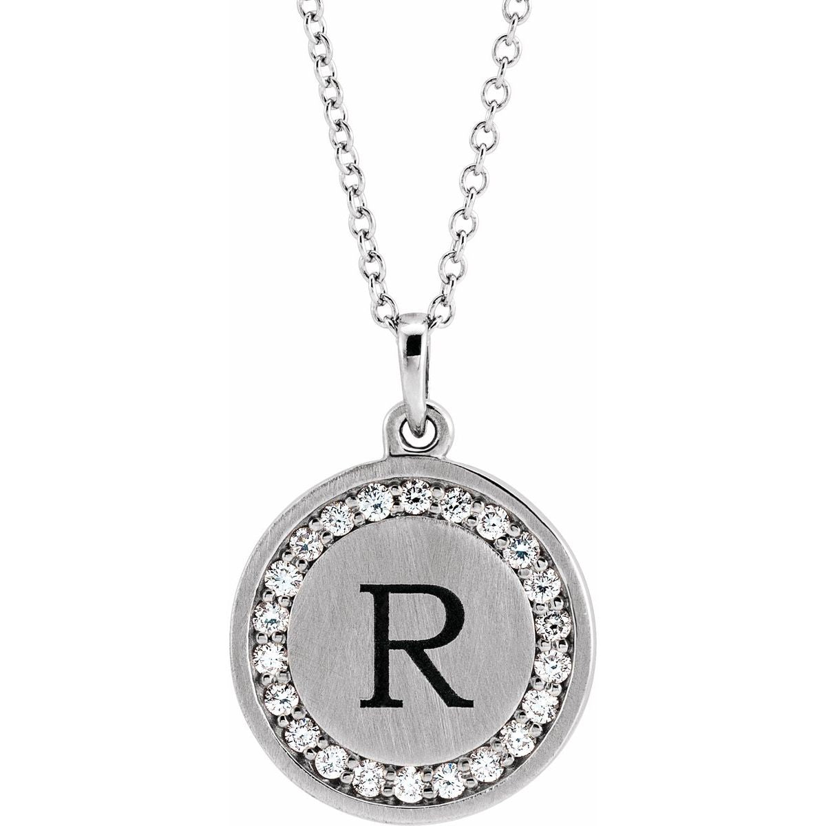 1/5 CTW Natural Diamond Engravable Necklace