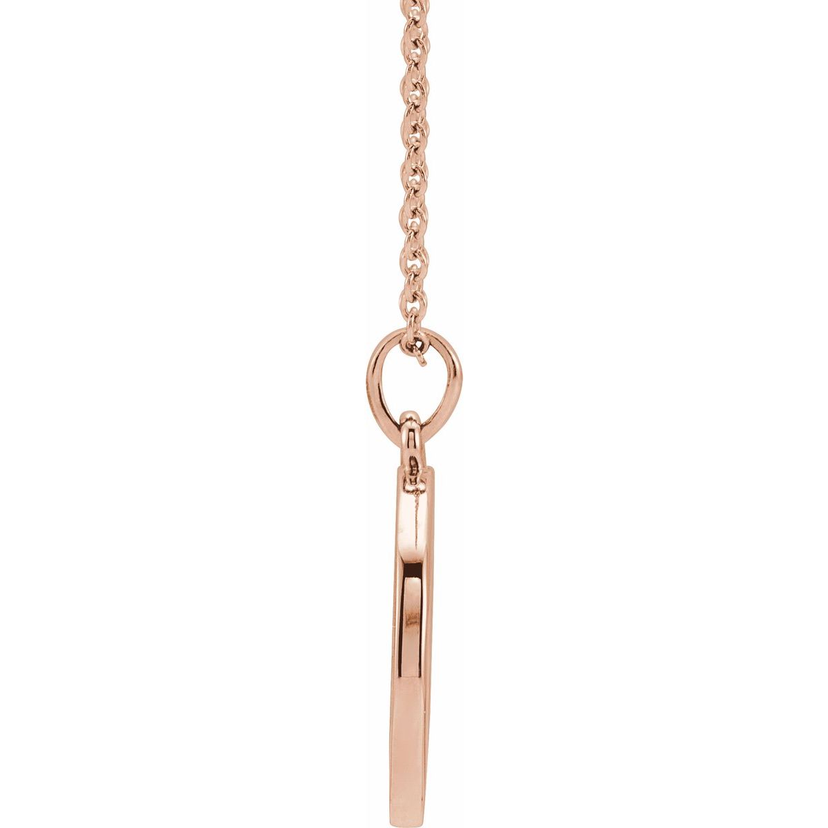 1/5 CTW Natural Diamond Engravable Necklace in 14k rose gold