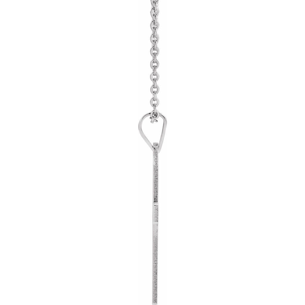25.9x12 mm Cross Necklace in 14k white gold