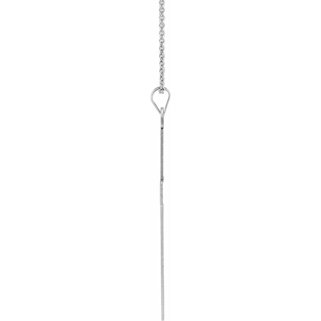 49.4x25 mm Cross Necklace in 14k white gold